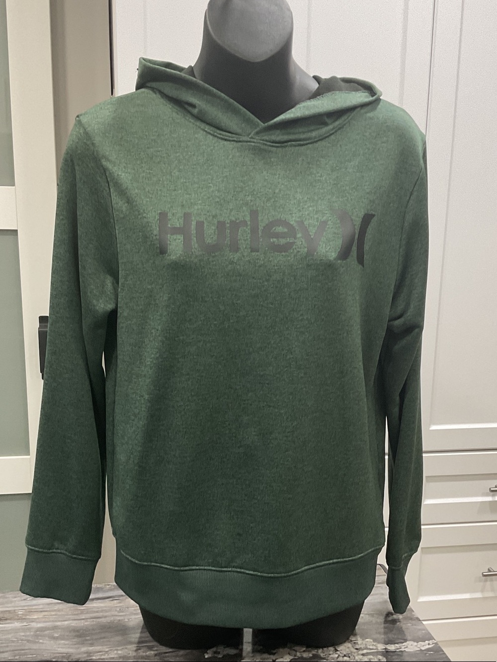 Hurley Youth Pullover Hoodie – Large 12–13Y | Heathered Forest Green